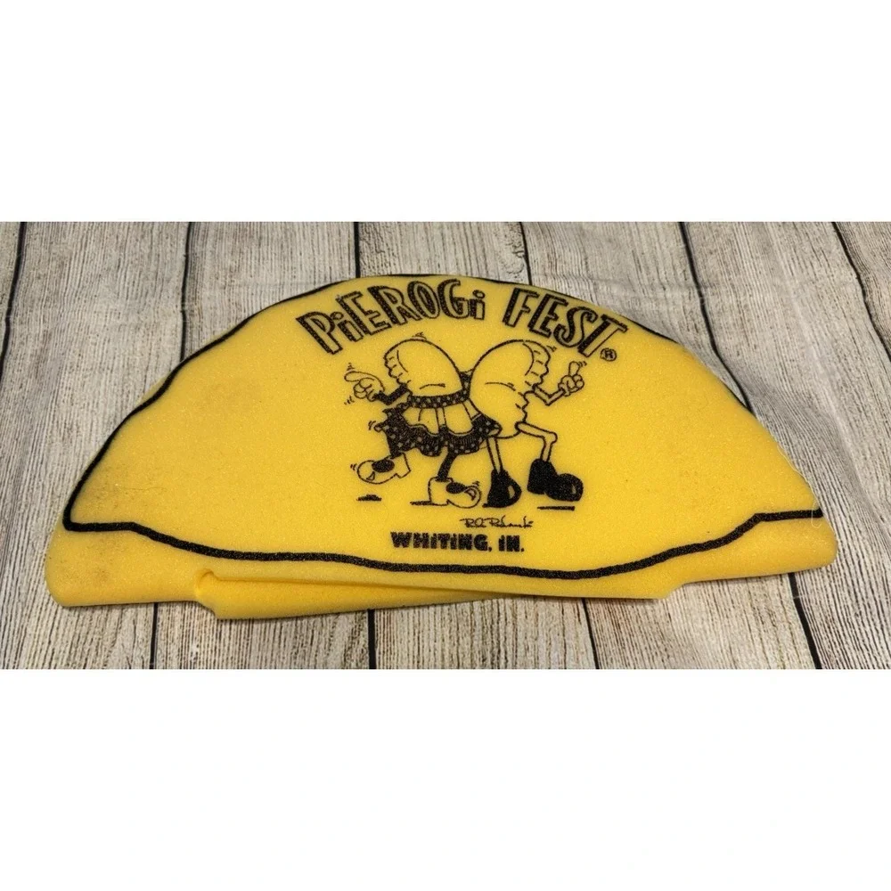Pierogi Fest Foam Hat Souvenier Festival Whiting Indiana Dancing Pierogis TubB6